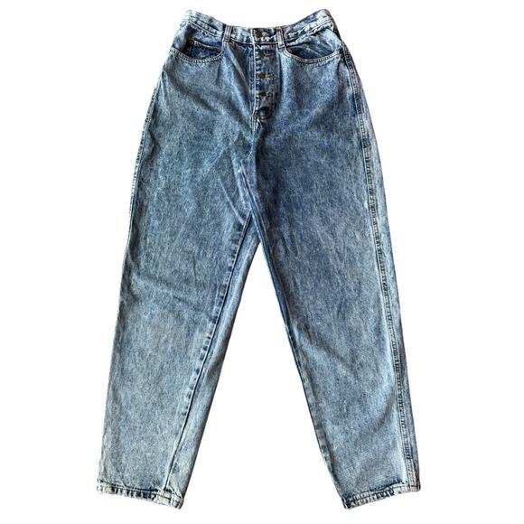 Vintage 80's Essentials Sport Acid Wash high rise Mom Button Fly jeans size 10 - Picture 5 of 12